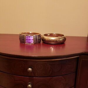 2 Bebe bangles gold purple